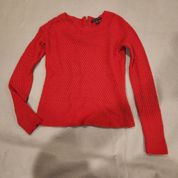 American Eagle Xs Red Cable Knit Long Sleeve Sweater - Picture 1 of 8